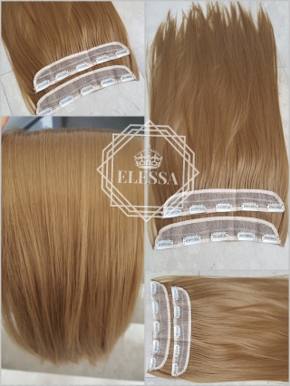HAIR EXTENSIONS ELESSA - Натурални Екстеншъни Комплект от 200 грама Коса / 60 см