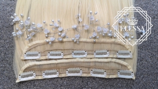 HAIR EXTENSIONS ELESSA - Натурални Екстеншъни Комплект от 200 грама Коса / 70 см