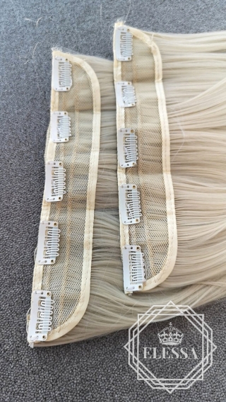  HAIR EXTENSIONS ELESSA - Натурални Екстеншъни Комплект от 200 грама Коса / 60 см