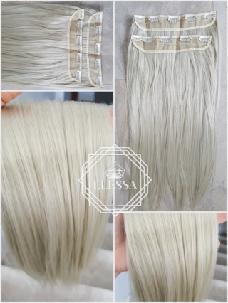  HAIR EXTENSIONS ELESSA - Натурални Екстеншъни Комплект от 200 грама Коса / 60 см