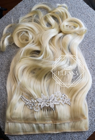HAIR EXTENSIONS ELESSA - Натурални Екстеншъни Комплект от 200 грама Коса / 60 см