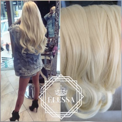 HAIR EXTENSIONS ELESSA - Натурални Екстеншъни Комплект от 200 грама Коса / 60 см