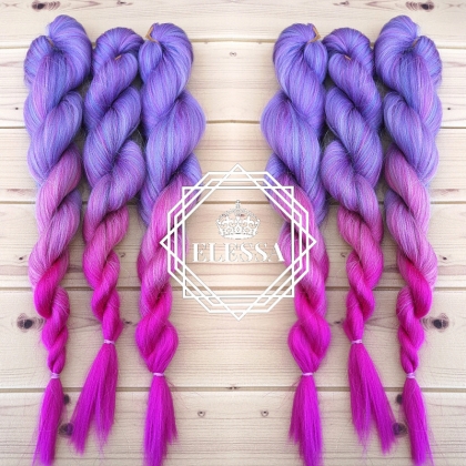 Професионален Канекалон Ангелска Коса - Yaki Remy 100% Висококачествено Естествено Меко и Леко Влакно за Вплитане в Косата, Изграждане на Плитки, Изплитане на Расти, Проектиране на Перуки, Канекалон с Омбре Ефект, Канекалон Дъга, Канекалон за Прически 
