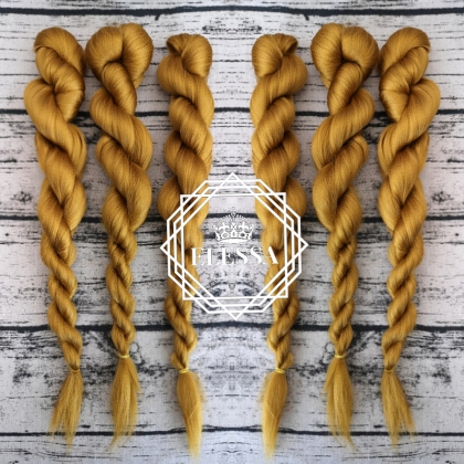 Професионален Канекалон Ангелска Коса - Yaki Remy 100% Висококачествено Естествено Меко и Леко Влакно за Вплитане в Косата, Изграждане на Плитки, Изплитане на Расти, Проектиране на Перуки, Тъмно Рус Канекалон,Плетене на Коса, Екстеншъни за Коса
