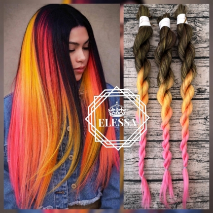 Професионален Канекалон Ангелска Коса - Yaki Remy 100% Висококачествено Естествено Меко и Леко Влакно за Вплитане в Косата, Онлайн Магазин за Канекалон, Естествено Преливане на Косата, Коса за Екстеншъни, Канекалон за Плитки, Плетене на Афро Плитки