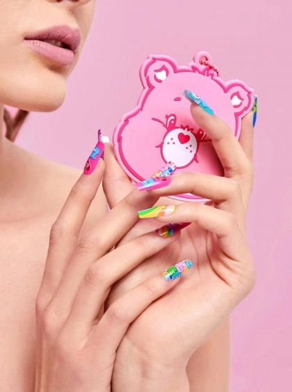 Комплект Разкошни Press-on Изкуствени Нокти 24 броя Care Bears, Нокти с Мечета, Нокти с Лепило, Нокти с Декорация, Цветни Нокти, Нокти в Домашни Условия, Дамски Нокти, Маникюр с Нокти, Поставяне на Нокти, Press on Нокти, Магазин за Нокти