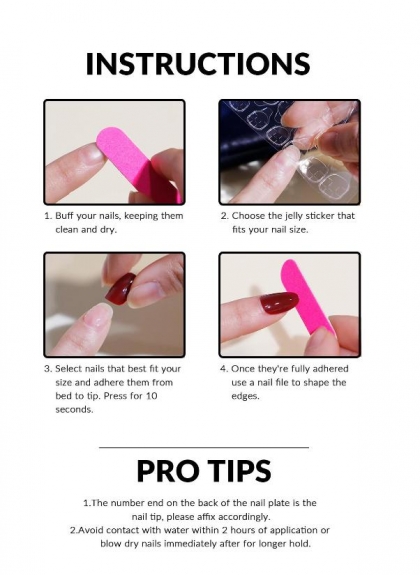 Beautiful Set - 24pcs Long Almond Fire Pink and Silver Sparkle Design Fake Press on Nail