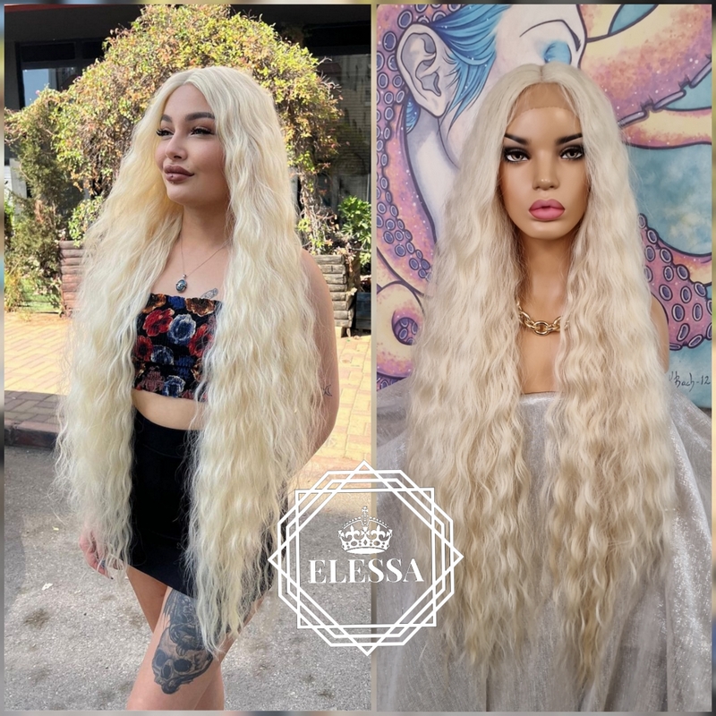 Lace Front LUXURY Extra Long Wavy Hairstyle Natural Light  display picture 2