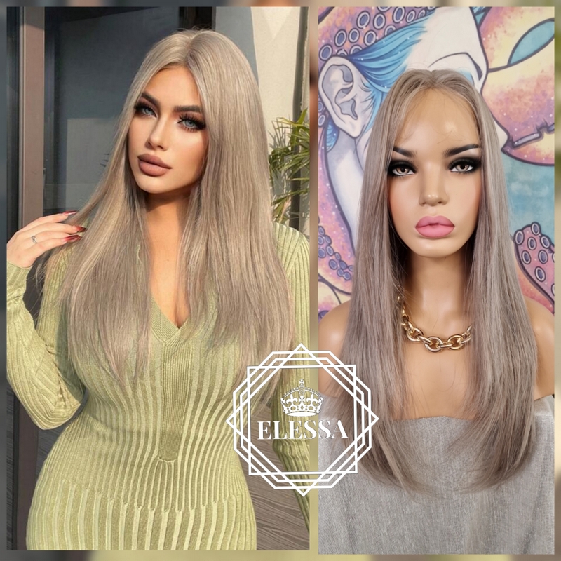 Fantastic Model Lace Front Straight Long Wig in Sandy Ash 