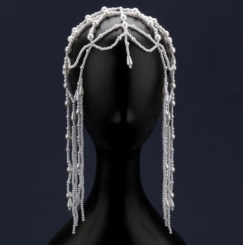Luxury Pearl Headpiece for Women | Vintage 1920s Jazz Age  display picture 1