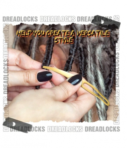 Gold Large-Eye Hair Weaving Needle – Professional Hook for Dreadlocks, Hair Extensions, and Wig Styling, Professional Gold Hair Needle – For Locticians, Stylists & Wig Makers