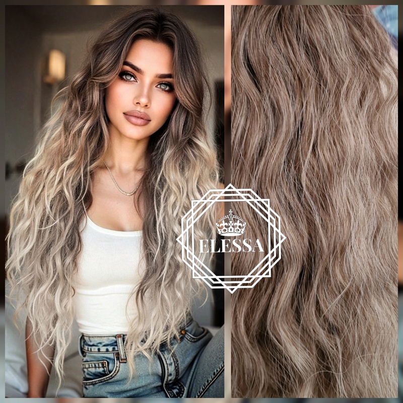 Luxury Natural Hair Extension Set / 7 Piece Clip-In  display picture 1