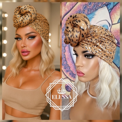 Ултра Модно Величие Savanna Luxe Златна Грация -  Екзотичен Дамски Тюрбан със Златен Леопардов Блясък и Артистична Душа, Бохемски Шарм и Парижки Блясък, Луксозни Тюрбани, Ежедневни Тюрбани за Глава, Гламурна Енергия за Модерната Богиня, Шапки за Жени