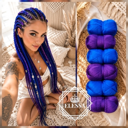 Комплект Бразилско Влакно за Плитки и Прически / Прежда за Коса / Jumbo Braids / Senegalese Twists / Afro Braids / Faux Locs / Crochet Braids / Hair Extensions / Protective Hairstyles / Braiding Hair Yarn / Dreadlocks / Twist Braids / DIY Hair Braiding