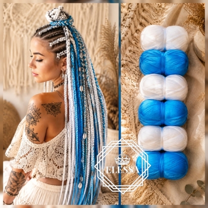 Комплект Бразилско Влакно за Плитки и Прически / Прежда за Коса / Jumbo Braids / Senegalese Twists / Afro Braids / Faux Locs / Crochet Braids / Hair Extensions / Protective Hairstyles / Braiding Hair Yarn / Dreadlocks / Twist Braids / DIY Hair Braiding