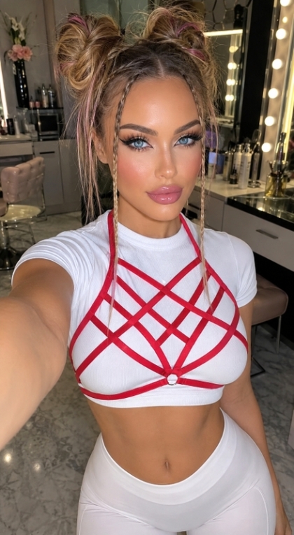 Червен Еластичен Body Harness Top Red Passion - Регулируемо Бижу за Тяло с Геометрични Ленти, Фестивален и Клубен Аксесоар, Rave, Сцена и Фотосесии
